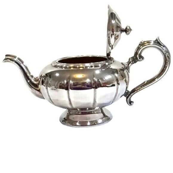 Vintage Birks Primrose Plate 4-Piece Service Coffee Pot Tea Pot Creamer & Sugar - Picture 6 of 14